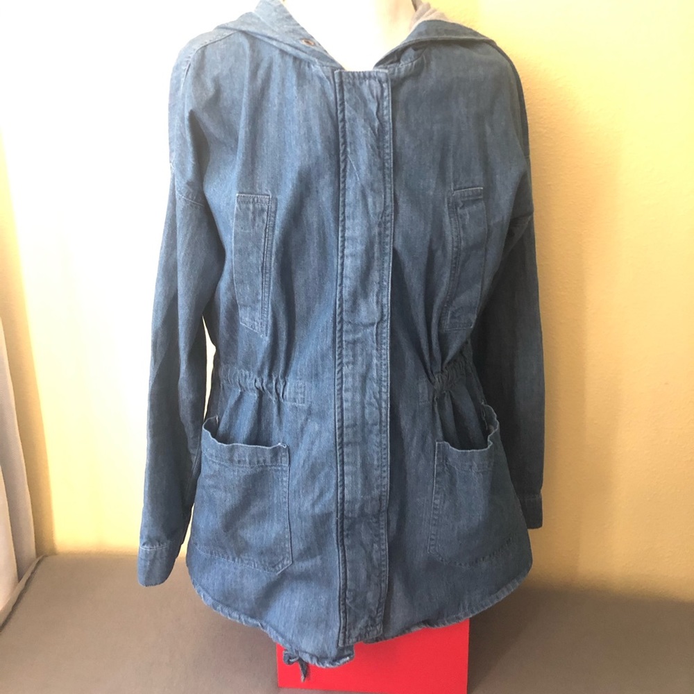 Forever 21  Oversized Hooded Denim Jacket